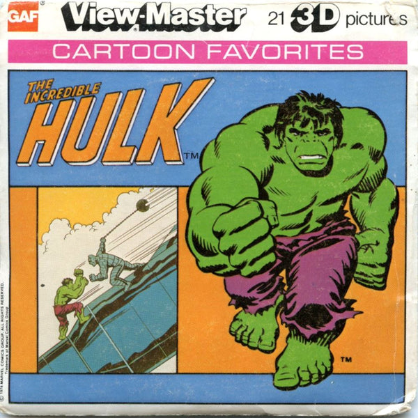 The Incredible Hulk - View-Master 3 Reel Packet - 1970s - Vintage - (E –