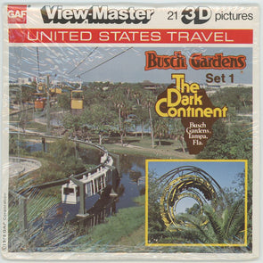 Busch Garden - Set.1 - The Dark Continent - View-Master 3 Reel Packet -1970's view - vintage - (PKT-J4-G6MINT) Packet 3dstereo 