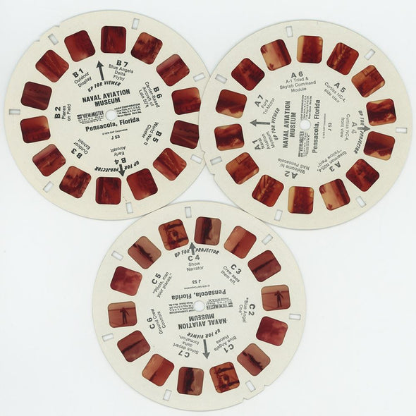 Naval Aviation Museum - View-Master Vintage - 3 Reel Packet - 1970s views - vintage(PKT-J53-G5) Packet 3Dstereo 