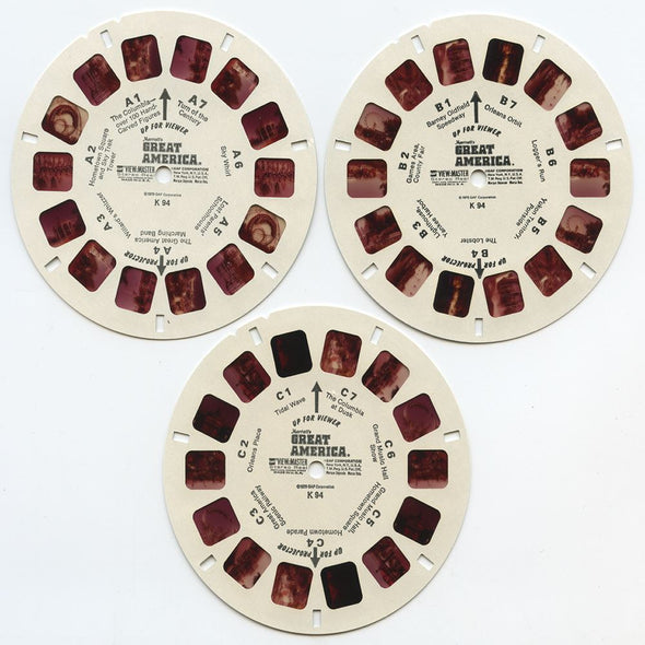 Marriott's Great America - View-Master 3 Reel Packet - 1970s Views - Vintage - (zur Kleinsmiede) - (K94-G6nk) Packet 3dstereo 