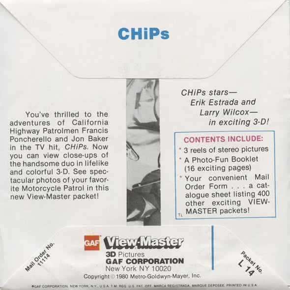 4 ANDREW - Chips - View-Master 3 Reel Packet - 1980 - vintage - L14-G6 Packet 3dstereo 