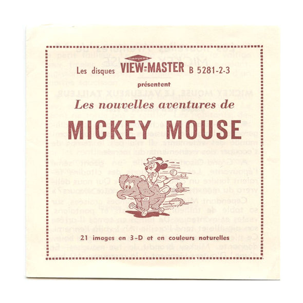 Mickey Mouse - View-Master 3 Reel Packet - 1950s - vintage - B528-BS3 Packet 3Dstereo 