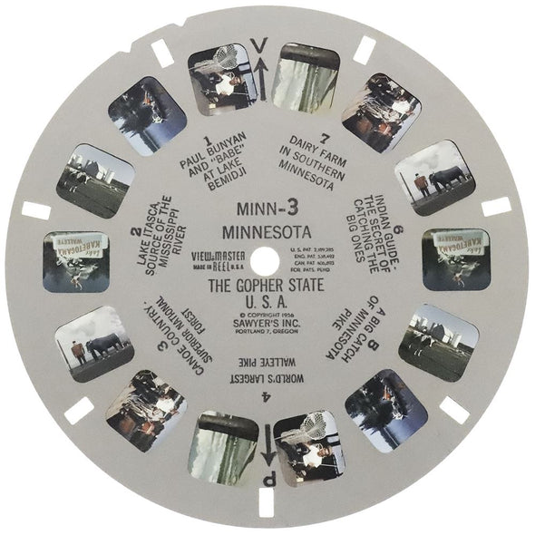 Minnesota - View-Master 3 Reel Packet - 1950s views - vintage - MINN123-S3 Packet 3Dstereo 