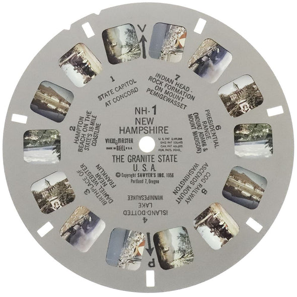 New Hampshire - View-Master 3 Reel Packet - 1950s views - vintage - NH123-S3 Packet 3Dstereo 