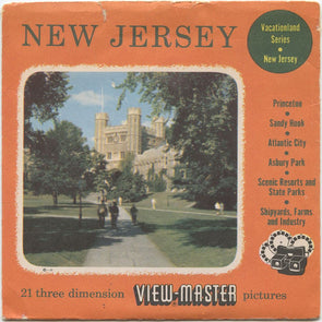 New Jersey - View-Master 3 Reel Packet - 1950s views - vintage - NJ123-S3 Packet 3Dstereo 