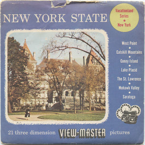 New York State - View-Master 3 Reel Packet - 1950s views - vintage - NY123-S3 Packet 3Dstereo 