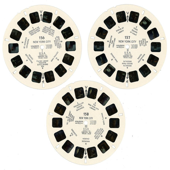 New York City - View-Master 3 Reel Packet - 1950s Views - Vintage - (PKT-NYC-S3) Packet 3dstereo 