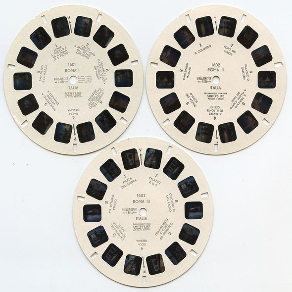 Rome, Italy - View-Master 3 Reel Packet - 1950s Views - Vintage - (zur Kleinsmiede) - (ROME-BS3) Packet 3dstereo 