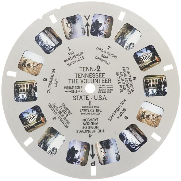 Tennessee - View-Master 3 Reel Packet - 1950s views - vintage - TENN123-S3 Packet 3Dstereo 