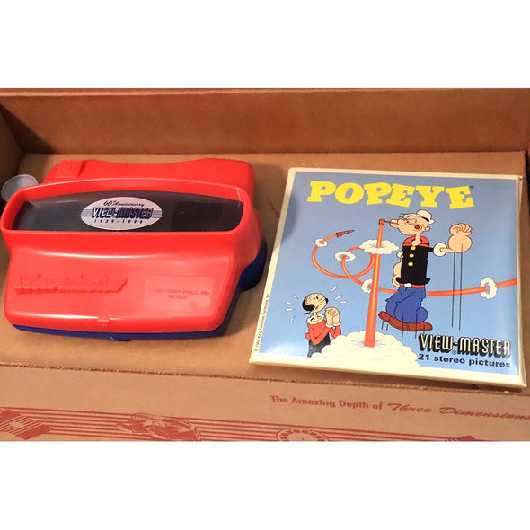 4 ANDREW - Popeye Gift Set - 60th Anniversary - Viewer and Popeye 3 Reel Set - vintage/as new Viewers 3dstereo 