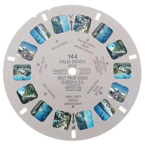 Palm Beach and West Palm Beach - Florida - View-Master Single Reel - 1955 - vintage - 144 Reels 3dstereo 