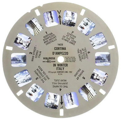 1623 - Cortina D'Ampezzo in Winter - View-Master - Vintage Single Reel Reels 3dstereo 