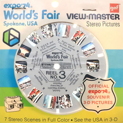 Expo '74 World's Fair - Spokane, USA - Reel No.3 - View-Master Single Reel - vintage - A2843 Reels 3dstereo 