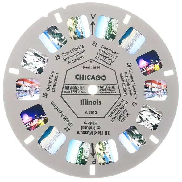 -ANDREW- Chicago - Illinois - View-Master 3 Reel Packet - vintage - (A551-S6A) Packet 3dstereo 