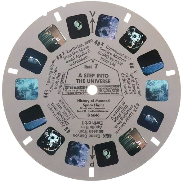 Step into the Universe - 10 ViewMaster Vintage 3D Reels Plus Storage Box Packet 3Dstereo 