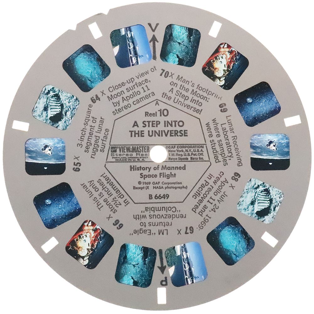 Step into the Universe - 10 ViewMaster Vintage 3D Reels Plus Storage B –