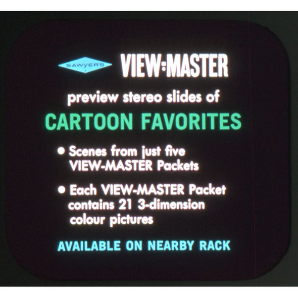 4 ANDREW - T.V. & Cartoon Favorites - View Master Preview Reel - vintage - DRE-6-E Reels 3dstereo 