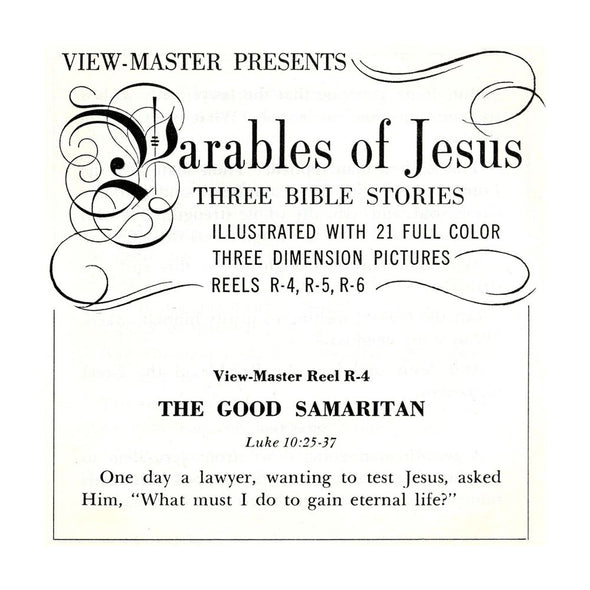 Parables of Jesus - Vintage Classic View-Master(R) 3 Reel Packet - 1960s Packet 3dstereo 