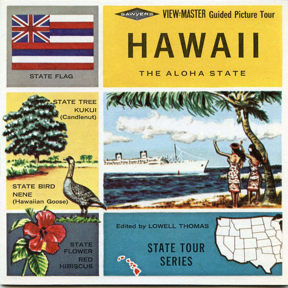 Hawaii - Map Series - View-Master - Vintage 3 Reel Packet - 1960s views - A120 Packet 3dstereo 