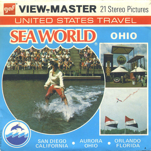 Sea World - Ohio - Vintage Classic ViewMaster 3 Reel Packet - 1970s views - (PKT-599-G3A) Packet 3dstereo 