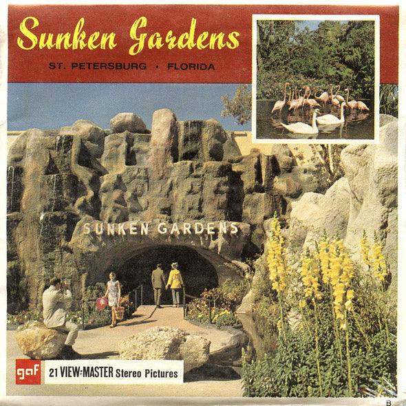 ViewMaster - Sunken Gardens - A992 - Vintage - 3 Reel Packet - 1960s views (PKT-A992-G1B) Packet 3dstereo 