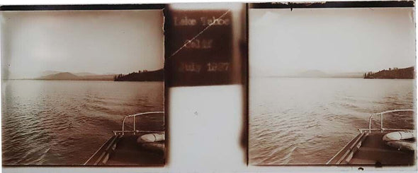 4 ANDREW - Lake Tahoe - Stereo Slide - Glass Mount - 45x107mm - vintage - 1930s - vintage Reels 3dstereo 