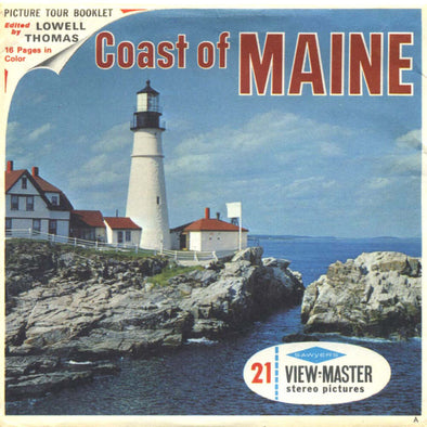 Coast of Maine - View-Master - Vintage - 3 Reel Packet - 1970s views (PKT-A716) Packet 3dstereo 