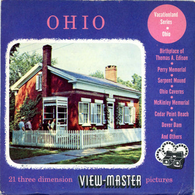 ViewMaster - Ohio - State - Vintage -3 Reel Packet - 1950s views Packet 3dstereo 