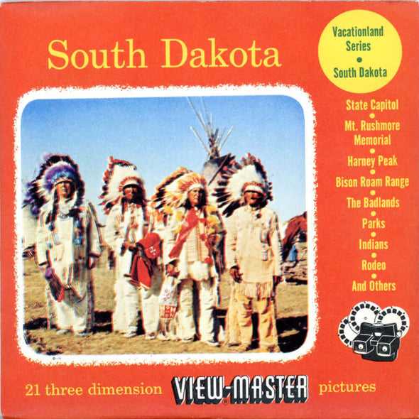 View Master - South Dakota - State - Vintage - 3 Reel Packet - 1950s views (PKT-SD123-S3) Packet 3dstereo 