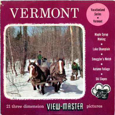 ViewMaster - Vermont - Vacationland Series - Vintage - 3 Reel Packet - 1950s views Packet 3dstereo 