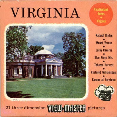 ViewMaster - Virginia - State - Vacationland Series - Vintage 3 Reel Packet - 1950s views Packet 3dstereo 