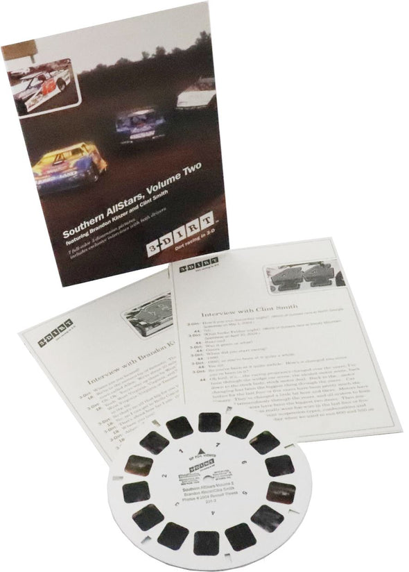 Southern AllStars Dirt Racing featuring Brandon Kinzer & Clint Smith - (ZUR KLEINSMIEDE) Single ViewMaster Reel with booklet - Volume Two Packet 3Dstereo 