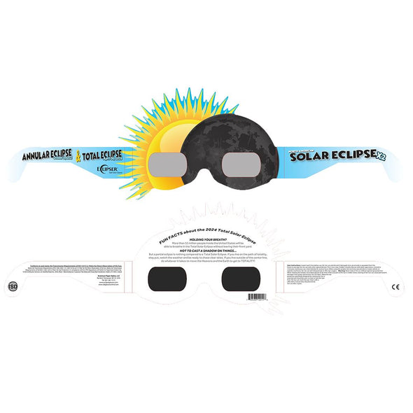 Solar Eclipse Glasses - ISO Certified - Cardboard ('Sunny Side Up') - NEW 3dstereo 