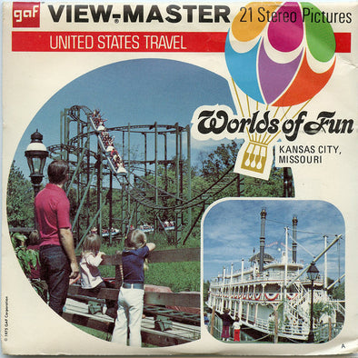 Worlds of Fun - Kansas City Missouri - Vintage Classic ViewMaster(R) 3 Reel Packet - 1970s views Packet 3dstereo 