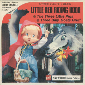 Three Fairy Tales - Little Red Riding Hood - View-Master - 3 Reel Packet - Vintage - (PKT-B310-G1A) Packet 3dstereo 