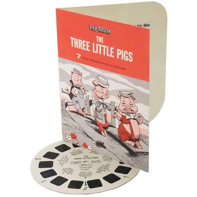 Three Little Pigs - Single ViewMaster Reel with Integrated Booklet Packet 3Dstereo 