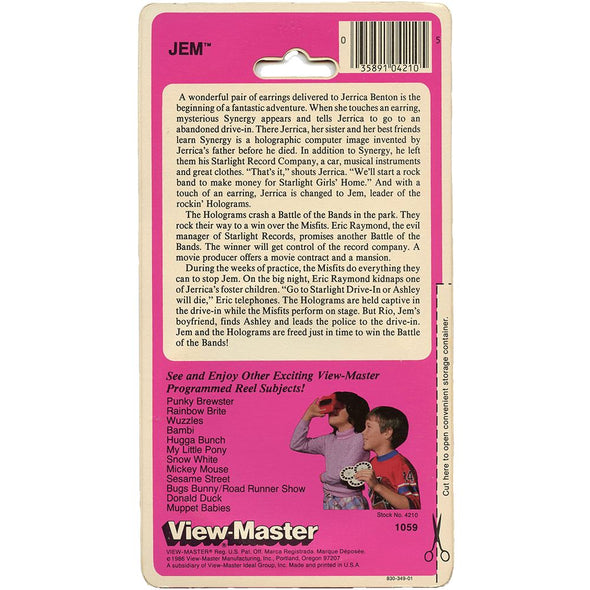 JEM from TV Series - View-Master - 3 Reels on Card VBP 3dstereo 