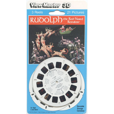 Rudolph the Red-nosed Reindeer - View-Master 3 Reel Set on Card - 1996 - NEW - 2010 VBP 3dstereo 