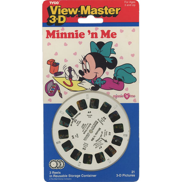 Minnie 'n Me - View-Master 3 Reel Set on Card - NEW - (3077) VBP 3dstereo 