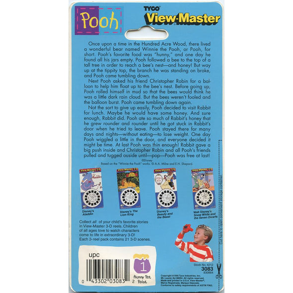 4 ANDREW - Winnie the Pooh and the Honey Tree - View-Master 3 Reel Set on Card - 1995 - NEW - 3083 VBP 3dstereo 