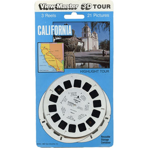 California - Highlight Tour - View-Master - 3 Reels on Card VBP 3dstereo 