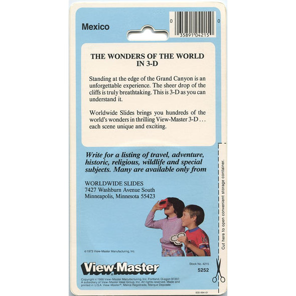 Mexico - View-Master 3 Reel Set on Card - 1988 - NEW - 5252 VBP 3dstereo 
