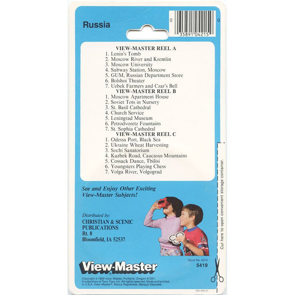 Russia - View-Master 3 Reel Set on Card - 1989 - NEW - 5419 VBP 3dstereo 