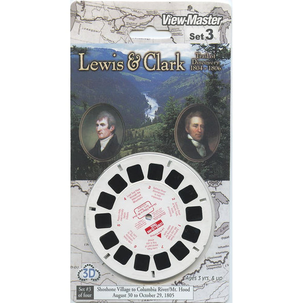 4 ANDREW - Lewis & Clark - Set 3 - View-Master 3 Reel Set on Card - 2003 - NEW - 75723 VBP 3dstereo 