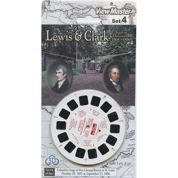 4 ANDREW - Lewis & Clark - Set 4 - View-Master 3 Reel Set on Card - 2003 - NEW - 75724 VBP 3dstereo 