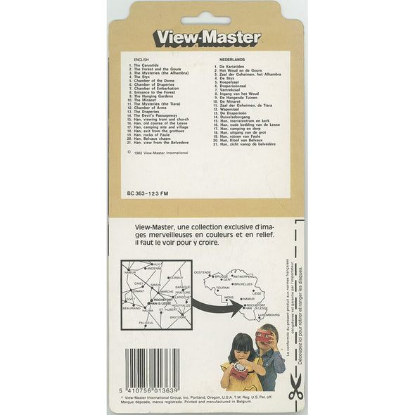 ANDREW 1 - Grottes de Han Sur Lesse - View-Master 3 Reel Set on Card - 1983 - BC363-123FM VBP 3dstereo 