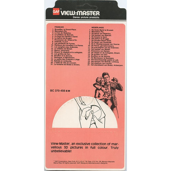 Belgium - View-Master 3 Reel Set on Card - 1976 - NEW - BC370-456EM VBP 3dstereo 