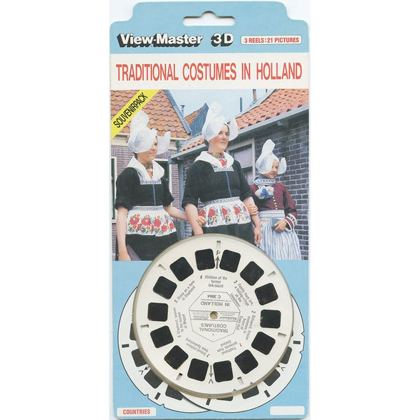 Traditional Costumes in Holland - View-Master 3 Reel Set on Card - 1983 - NEW - C386-EM VBP 3dstereo 