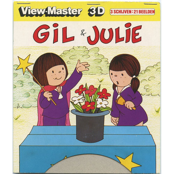 Gil & Julie - View-Master 3 Reel Set on Card - 1983 - vintage - D225N VBP 3dstereo 
