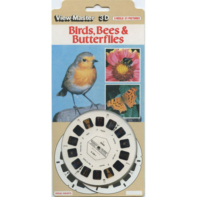 DALIA - Birds, Bees & Butterflies - View-Master 3 Reel Set on Card - 1983 - vintage - (D236E) VBP 3dstereo 